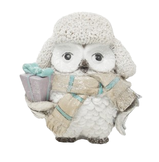 FIGURKA ZIMOWA SOWA 10CM - 3 WZORY
