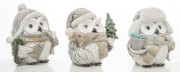 FIGURKA ZIMOWA SOWA 10CM - 3 WZORY