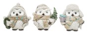 FIGURKA ZIMOWA SOWA 10CM - 3 WZORY