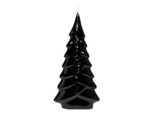 ŚWIECA OZDOBNA CHOINKA 190/90/40 TWINKLE TREE LAKIER CZARNA