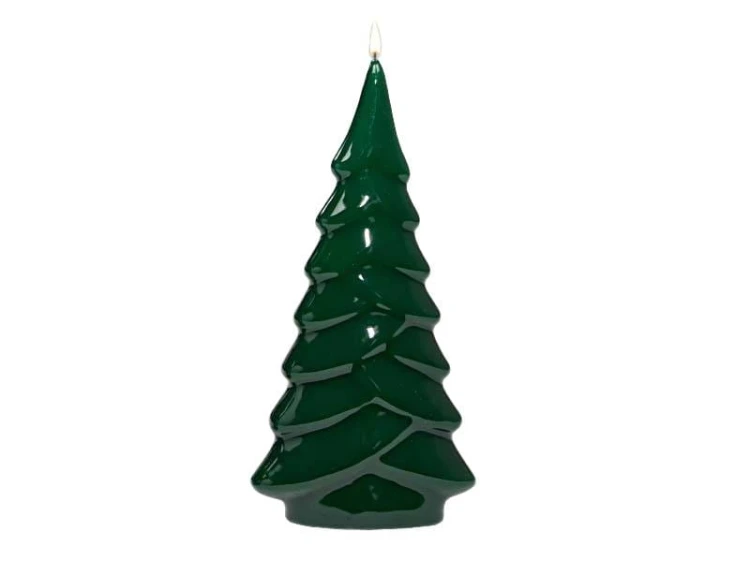 ŚWIECA OZDOBNA CHOINKA 190/90/40 TWINKLE TREE LAKIER ZIELONA