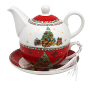 ŚWIĄTECZNY DZBANEK Z FILIŻANKĄ TEA FOR ONE