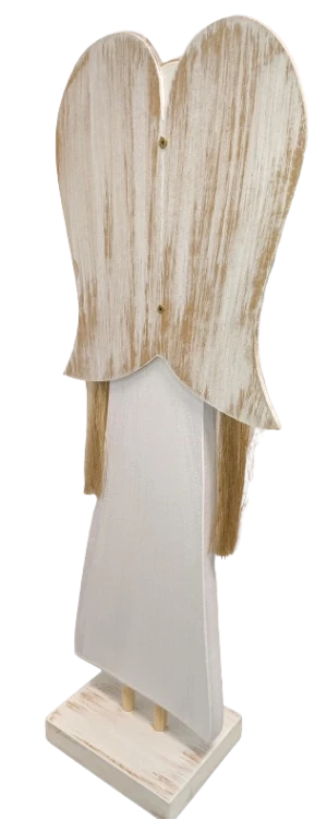 FIGURKA ANIOŁ DREWNIANY RĘKODZIEŁO 56CM