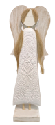 FIGURKA ANIOŁ DREWNIANY RĘKODZIEŁO 56CM