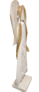 FIGURKA ANIOŁ DREWNIANY RĘKODZIEŁO 56CM