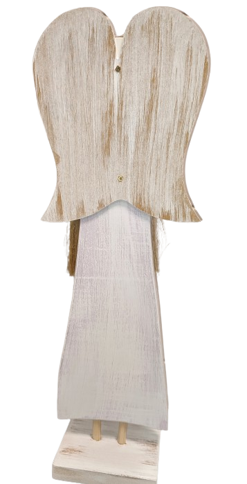 FIGURKA ANIOŁ DREWNIANY RĘKODZIEŁO 56CM