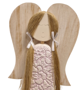 FIGURKA ANIOŁ DREWNIANY RĘKODZIEŁO 56CM