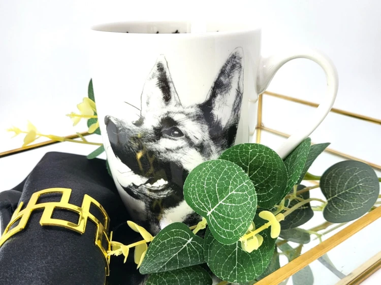 KUBEK PORCELANOWY 350ML- OWCZAREK NIEMIECKI