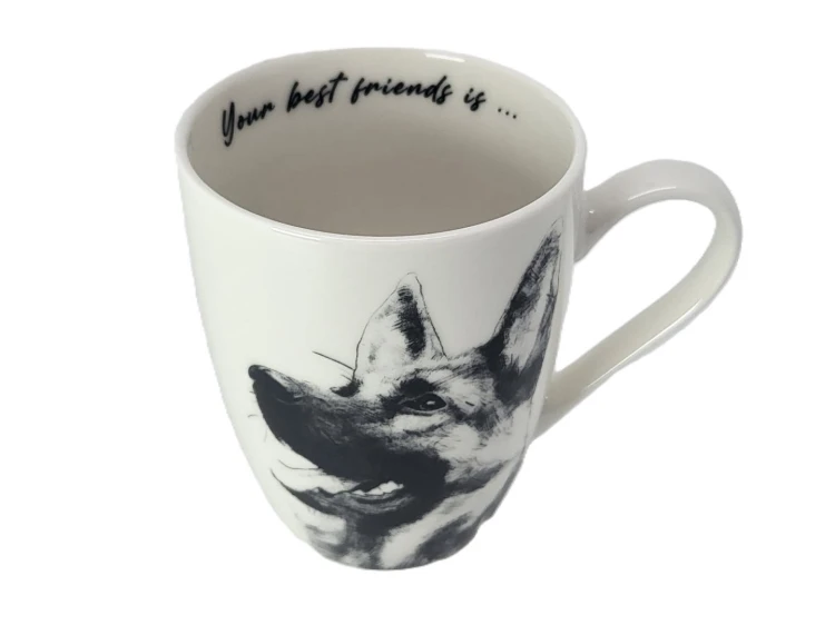 KUBEK PORCELANOWY 350ML- OWCZAREK NIEMIECKI