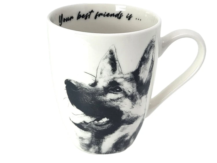 KUBEK PORCELANOWY 350ML- OWCZAREK NIEMIECKI
