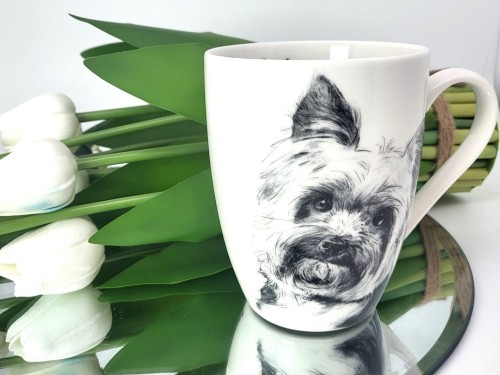 KUBEK PORCELANOWY 350ML- Yorkshire Terier