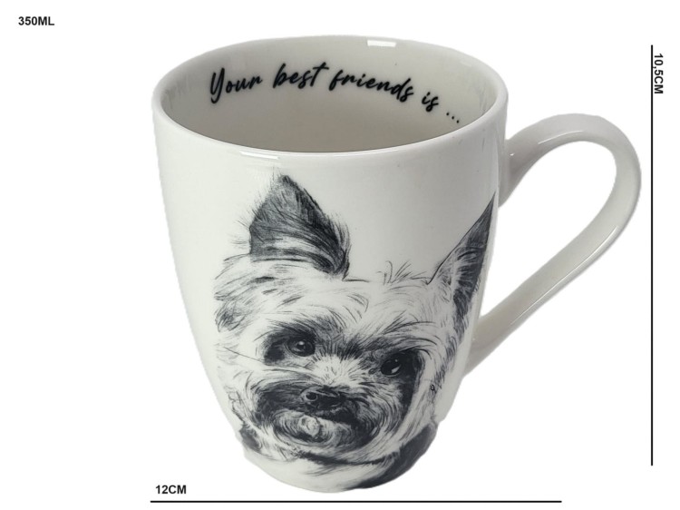KUBEK PORCELANOWY 350ML- Yorkshire Terier