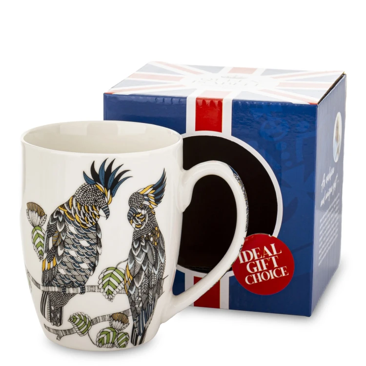 KUBEK PORCELANOWY 300ML - PTAKI - 4 WZORY