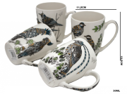 KUBEK PORCELANOWY 300ML - PTAKI - 4 WZORY