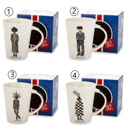 KUBEK PORCELANOWY - 4 WZORY