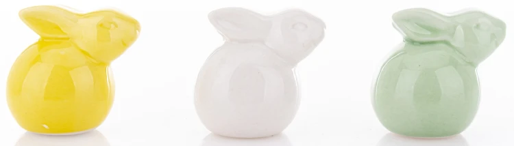 FIGURKA CERAMICZNA KRÓLIK ŻÓŁTY 5x4x5,5
