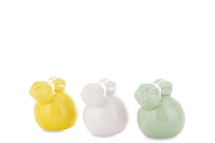 FIGURKA CERAMICZNA KRÓLIK BIAŁY 5x4x5,5