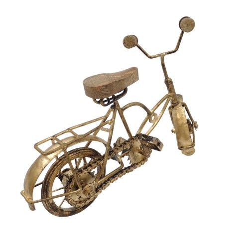 Stary rower - figurka metal drewno retro