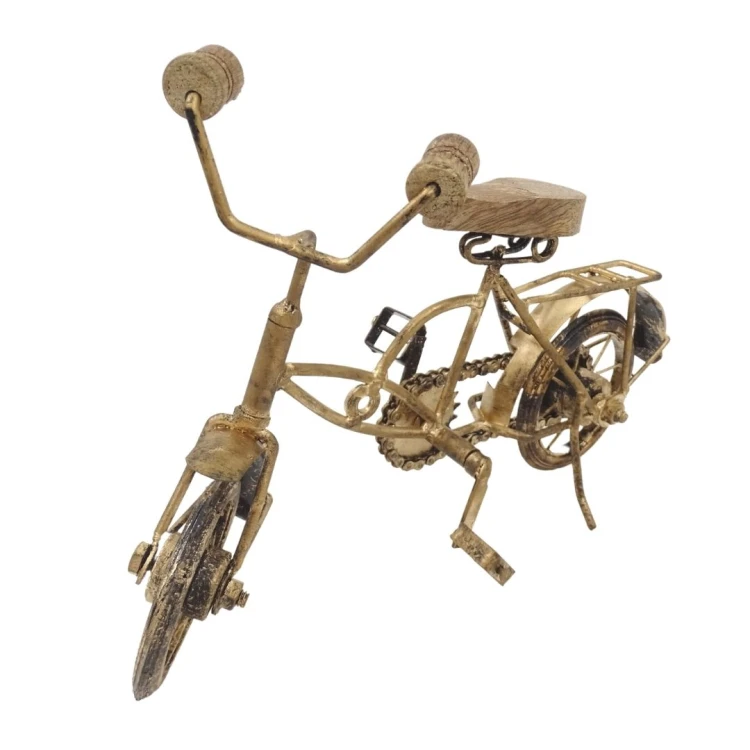 Stary rower - figurka metal drewno retro