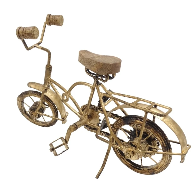 Stary rower - figurka metal drewno retro