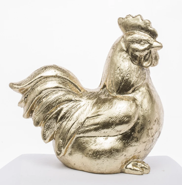 FIGURKA KURA ZŁOTA 17x10x17