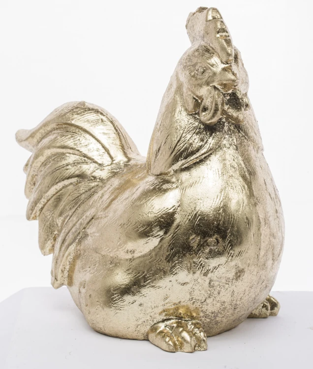 FIGURKA KURA ZŁOTA 17x10x17