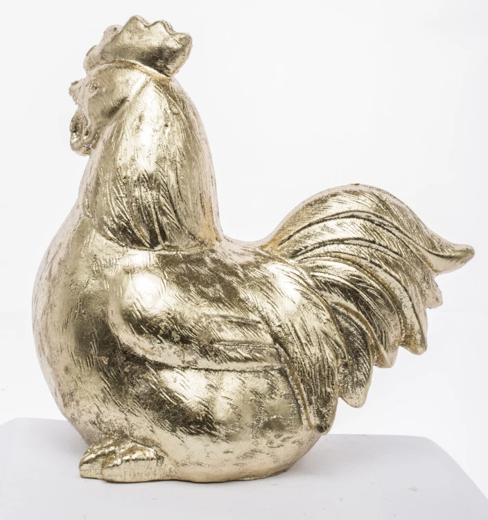 FIGURKA KURA ZŁOTA 17x10x17