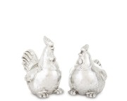 FIGURKA KURA SREBRNA 10,5x8x10