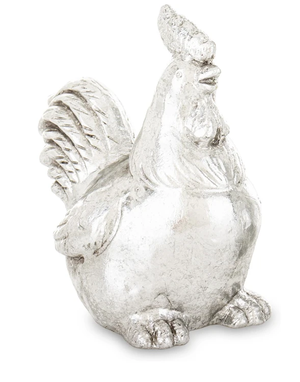 FIGURKA KOGUT SREBRNY 12x7,5x12