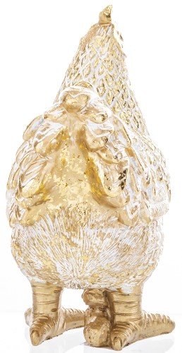 FIGURKA KURA ZŁOTA 16,5x12,5x6,5
