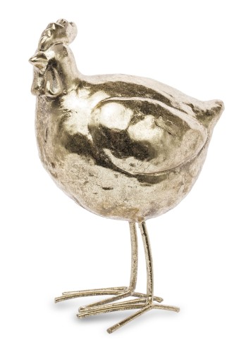 FIGURKA KURA ZŁOTA 16,5x8x12