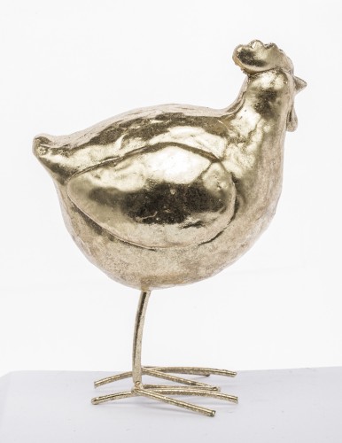 FIGURKA KURA ZŁOTA 16,5x8x12