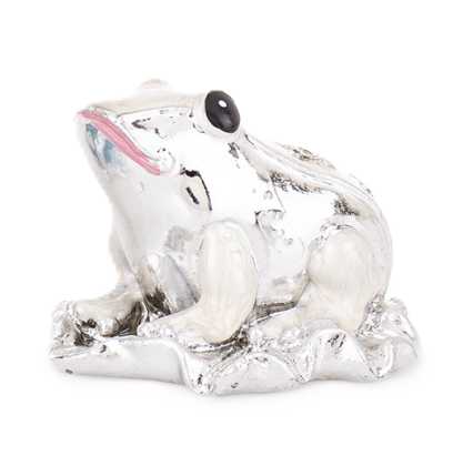 FIGURKA ŻABKA ŻABA 3X4,5X5CM BIAŁA