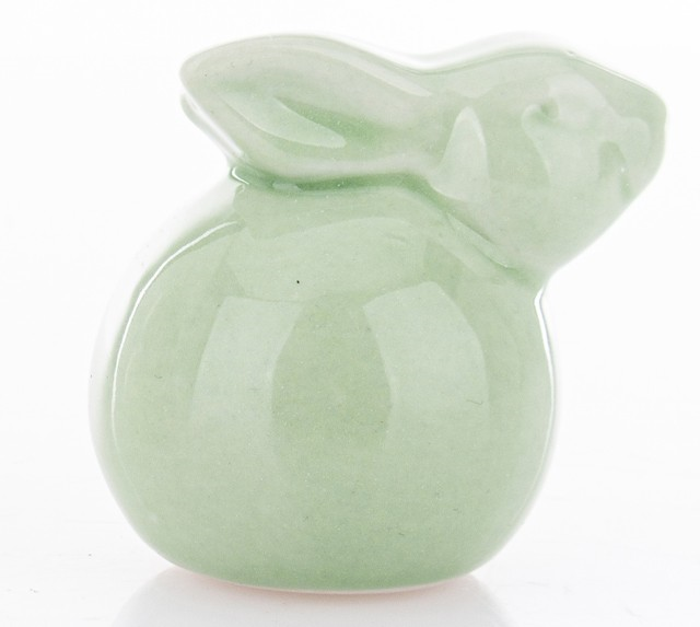 FIGURKA CERAMICZNA KRÓLIK ZIELONY 5x4x5,5