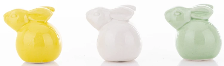 FIGURKA CERAMICZNA KRÓLIK ZIELONY 5x4x5,5