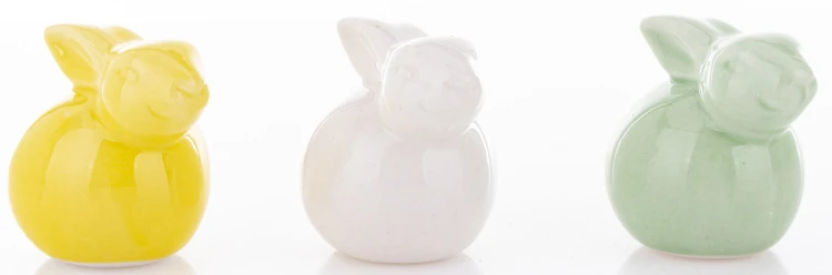 FIGURKA CERAMICZNA KRÓLIK ZIELONY 5x4x5,5