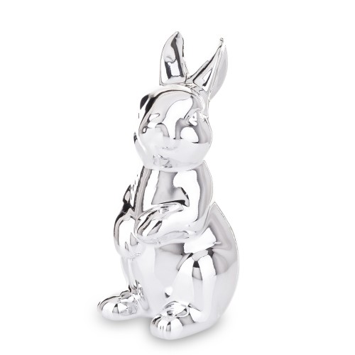 FIGURKA KRÓLIK SREBRNY 15x7x8