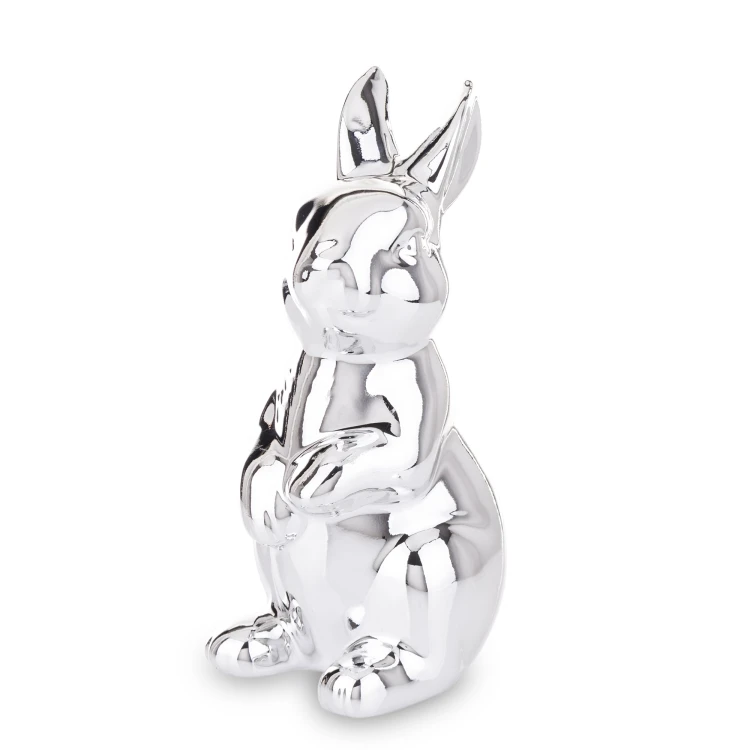 FIGURKA KRÓLIK SREBRNY 15x7x8