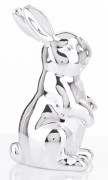 FIGURKA KRÓLIK SREBRNY 15x7x8