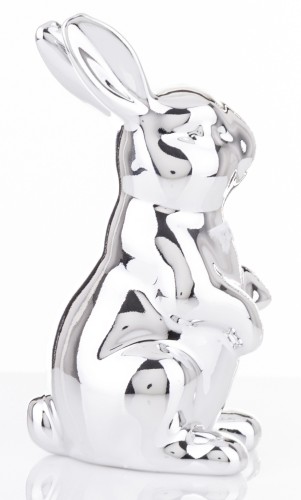FIGURKA KRÓLIK SREBRNY 15x7x8