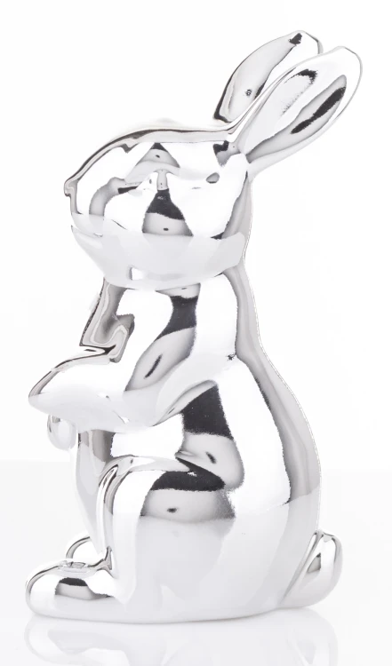 FIGURKA KRÓLIK SREBRNY 15x7x8