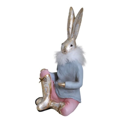 FIGURKA WIELKANOCNA PAN KRÓLIK Z FUTERKIEM 18x18x39cm