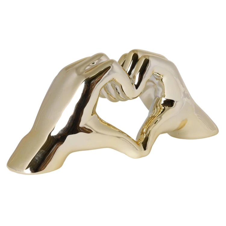 FIGURKA CERAMICZNA DŁONIE ZŁOTE 24x8x10,5 cm