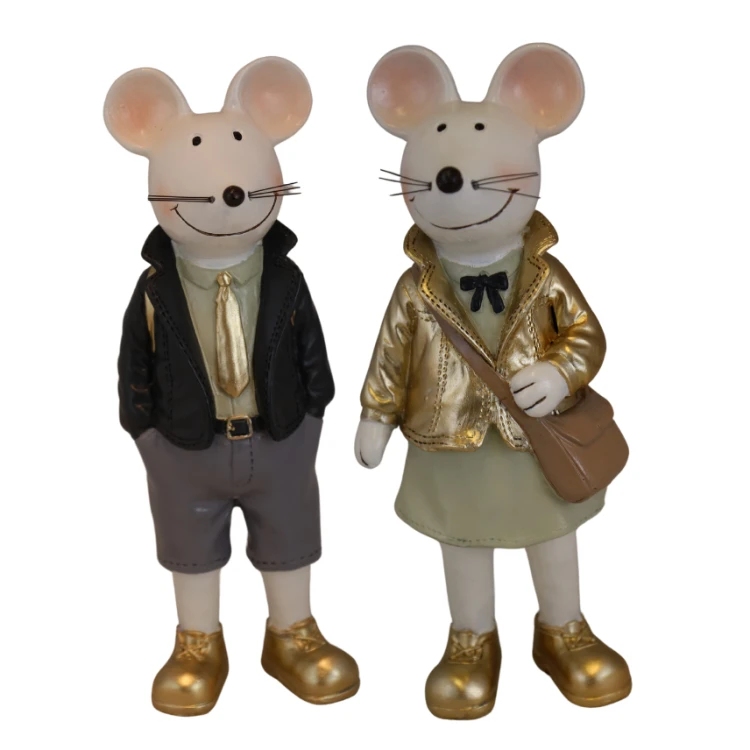 FIGURKA MYSZ MYSZKA Z KRAWATEM 8,5x7,5x21cm