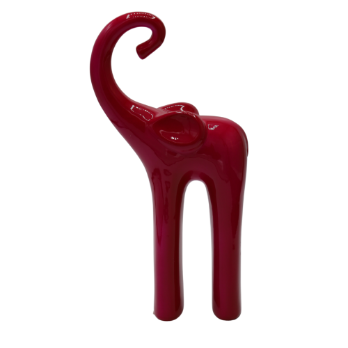 SŁOŃ CERAMICZNY FUKSJOWY 15,4x7,7x30,5cm