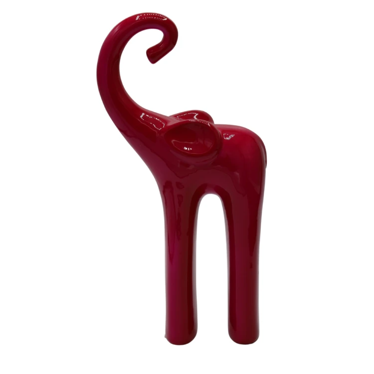 SŁOŃ CERAMICZNY FUKSJOWY 15,4x7,7x30,5cm