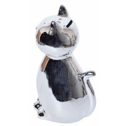 SKARBONKA KOT SREBRNY 24 cm