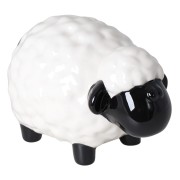 OWIECZKA CERAMICZNA BIAŁO-CZARNA DUŻA 20x13x13 cm