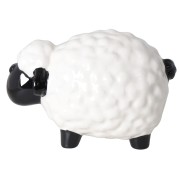 OWIECZKA CERAMICZNA BIAŁO-CZARNA DUŻA 20x13x13 cm