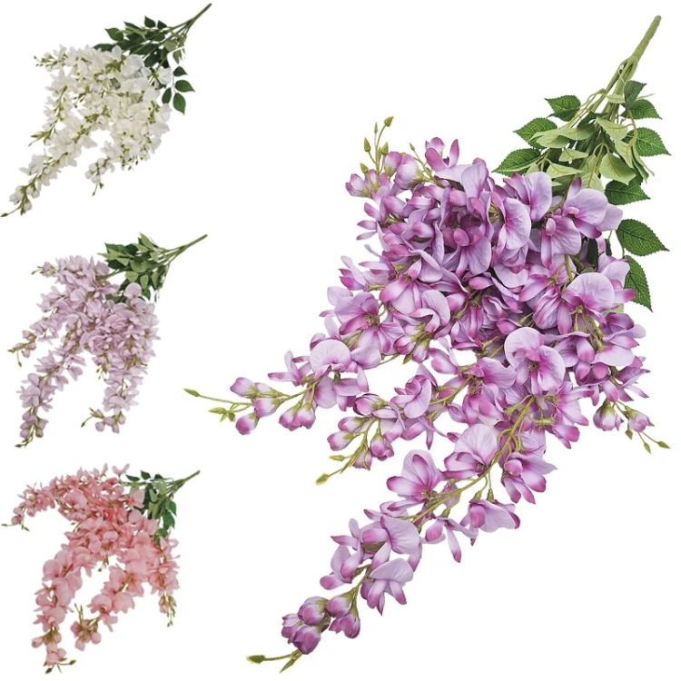 BUKIET SZTUCZNY BUKIET WISTERIA 80 cm RÓŻOWA